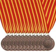 2"Bronze Preis Metalle 12Stk Preis Medaillen 3. Platz Bronze Gewinn mit Farbband