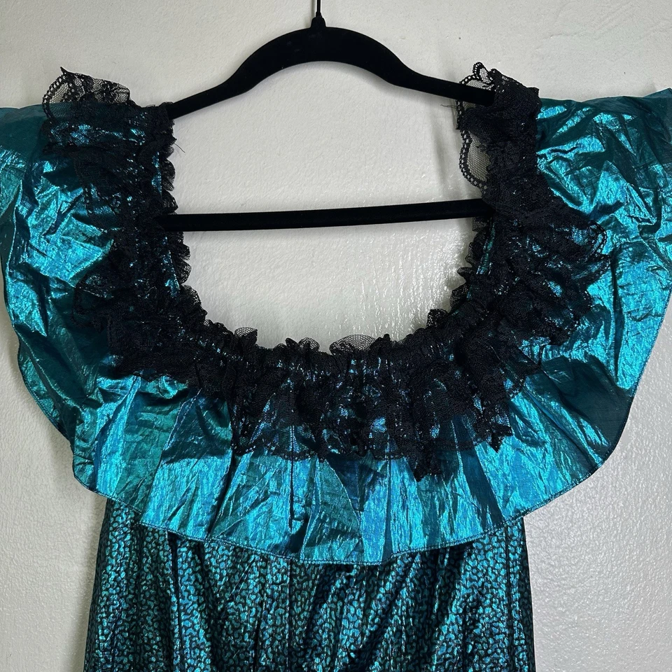 Mono De Colección Casadei Lámina Metálica Pequeño Papel Brillante Fino Azul Verde Gótico Francia Foto 3 de 4