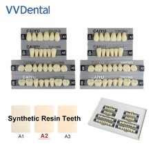 Juego completo dental 28 piezas A1 A2 A3 sombra boca 3 capas resina sintética dientes dentadura