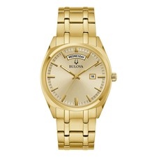 Bulova Surveyor 39mm Men's Watch - Gold-Tone Stainless Steel Automatic 97A182