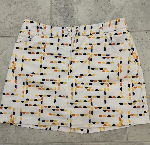 Slazenger Women’s Blue/Orange/Yellow Geometric Golf Tennis Skort Skirt Size 10