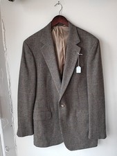 Vintage Cricketeer Tweed Wool Brown Blazer Union Made 43R