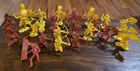 Vintage Marx Indian 54mm Fort Apache Playset Figures Yellow Brown Set Lot Of 24