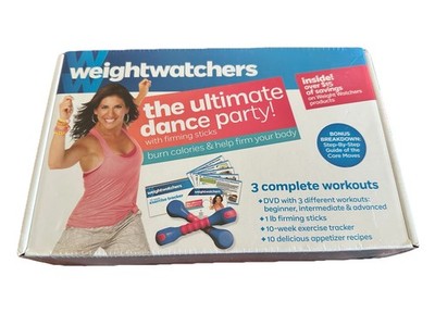NIB Weight Watchers Ultimate Dance Party w/Firming Sticks Exercise Tracker, DVD