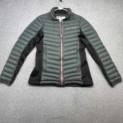 Helly Hansen Verglas Jacket W Medium Fitted Green Down Puffer Pertex Microlight