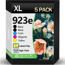 923e 923XL with Chip Ink Cartridges Combo Pack Replacement for OfficeJet Pro ...