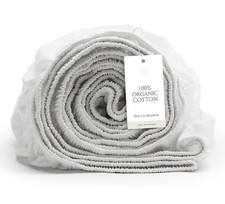 Boll Branch Signature Hemmed Fitted Bed Sheet Queen White 100 Organic Cotton