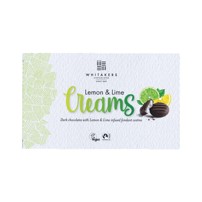 Whitakers Dark Chocolate Lemon & Lime Fondant Creams 150g