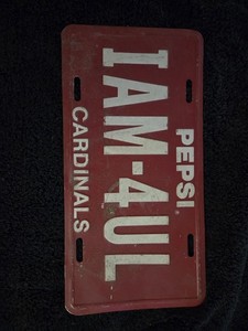 Used Pepsi License Plate Metal Sign 12x6