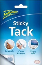 Sellotape 1792402 Sticky Tack for Home & Office, Reusable 1 Count, blue