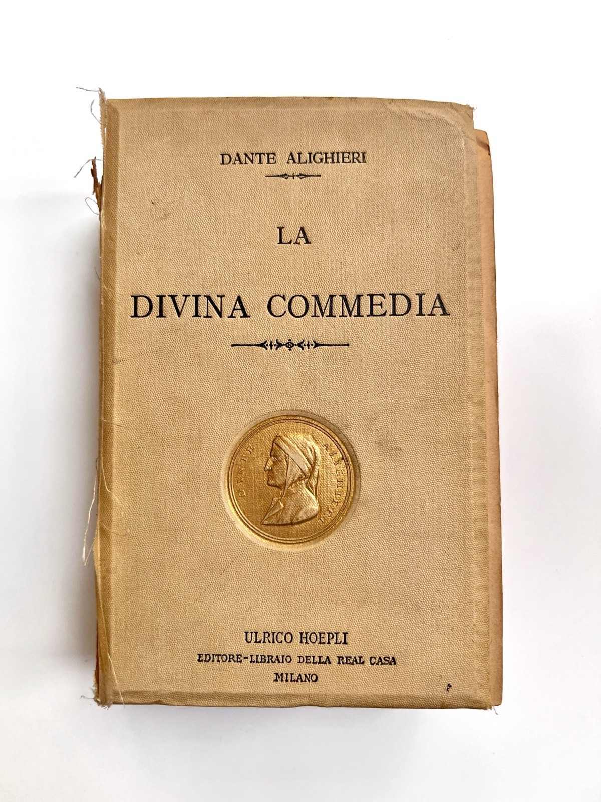 Vintage 1911 Dante Alighieri La Divina Commedia Vandelli Hoepli Milano HC *Read*