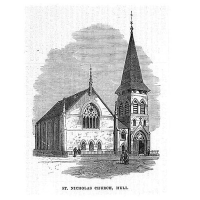 RUMPF Nikolaikirche - antiker Druck 1871