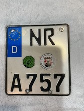 German Motorcycle License Plate Awesome Authentic NR A757