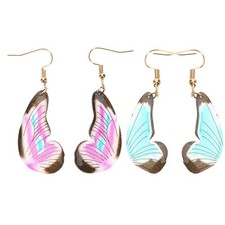 2 Paia Orecchini Farfalla Retro Farfalla Ala Pendente Donna Ragazza Orecchini Goccia