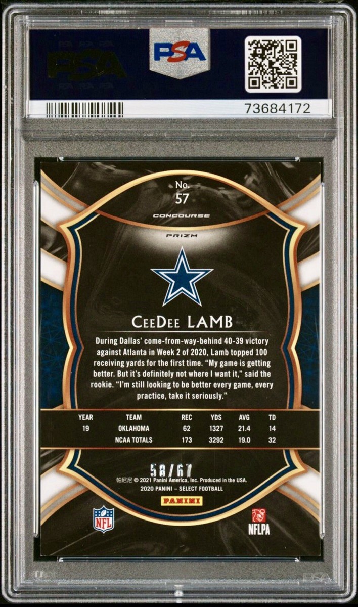 2020 Panini Select - Concourse CeeDee Lamb #57 Dragon Scale Prizm