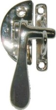 Left Hand Boone Offset Cabinet Latch - Nickel Plated - Hoosier Sellers antiqu...