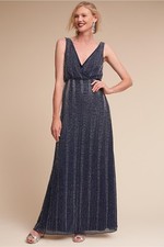 NEW BHLDN Muse Dress size 4 MSRP: $380 Beaded navy