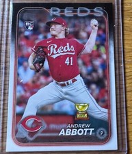 Andrew Abbott Rookie Card RC 2024 Topps Series 1 Baseball #214 Cincinnati Reds