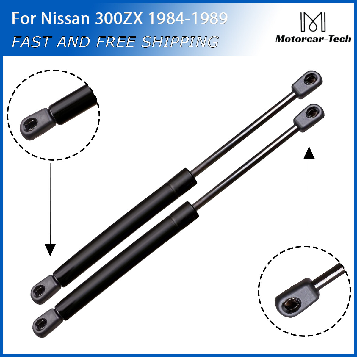 Pair Hood Gas Lift Supports Shock Struts Dampers For Nissan