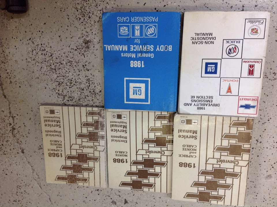 1988 Chevrolet Caprice & Monte Carlo Service Repair Manual Set W Body & Suppleme - Image 2 of 4