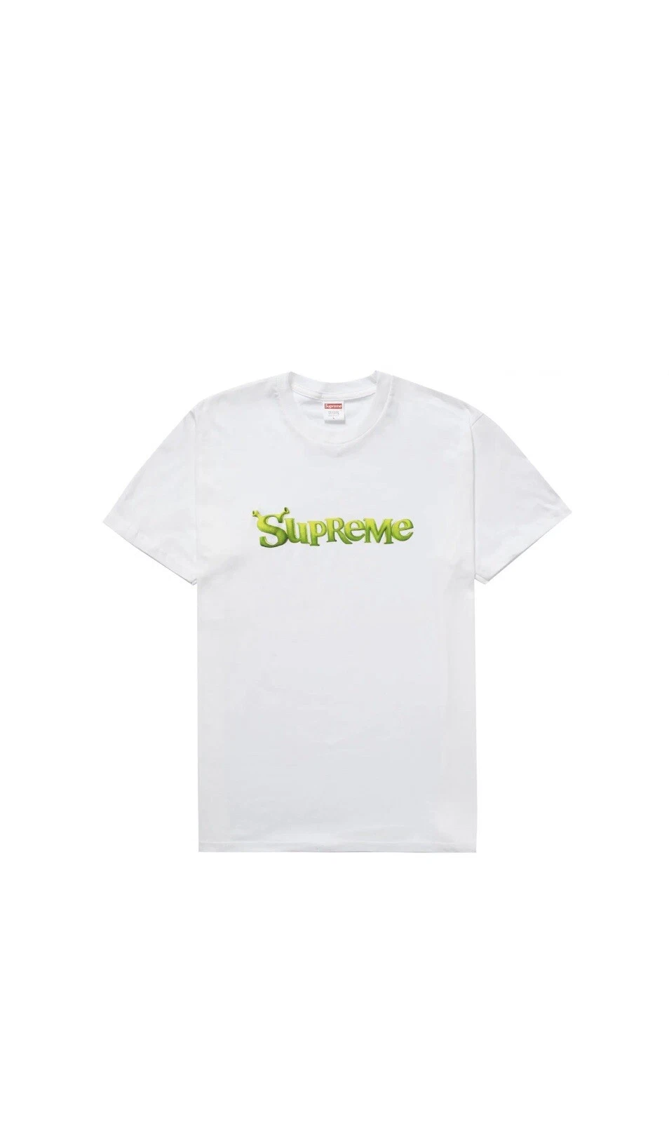 TEE SHIRT SUPREME SHREK BLANC TAILLE MOYENNE FLAMBANT NEUF