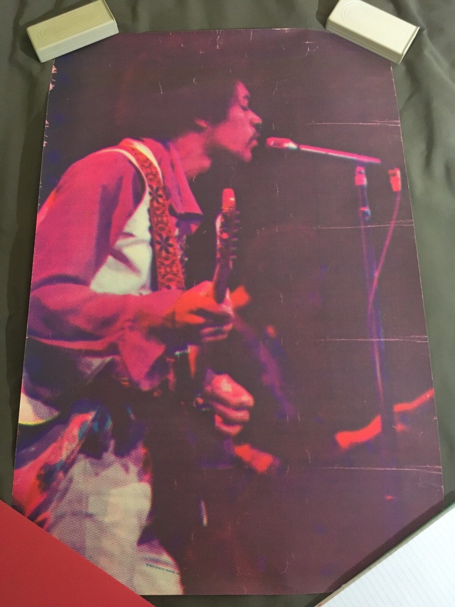 Original 1970's JIMI HENDRIX Psychedelic GEMINI RISING Black Light