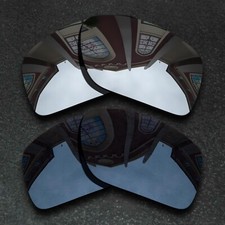 Silver Black Polarized Replacement Lenses For-Oakley Straightlink