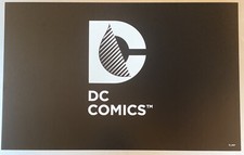 DC COMICS 7"x11" Department Store Display Shoe Brand Sign Black/White