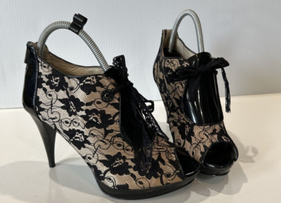 Two Lips Chantilly Lace Goth Glam Rocker Gypsy Heels Pump Stiletto Women's 8