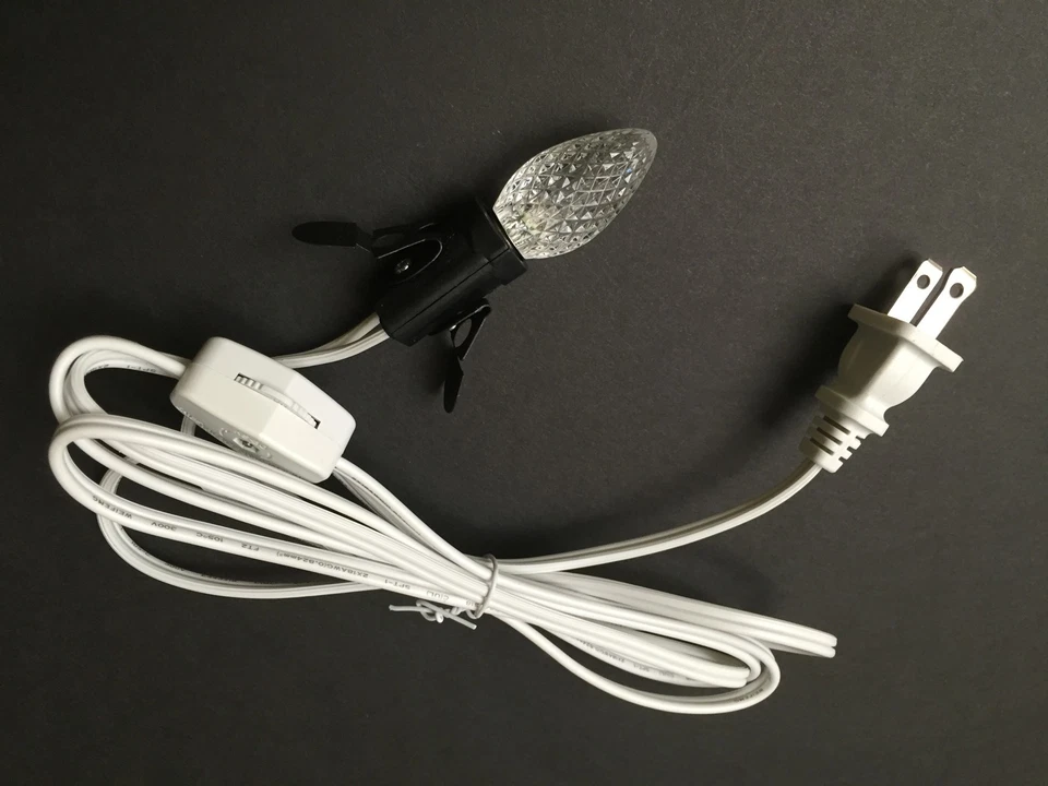 Lamp Cord And Bulb C7 E12 Electric Lamp Cord Replacement Multi Color LED Bulb. - Image 4 of 4