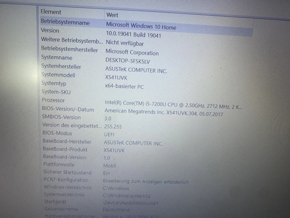 Asus R541U Notebook mit i5-7200U CPU, 8GB RAM, 1TB HDD Full HD, Gebraucht - Bild 3 von 4