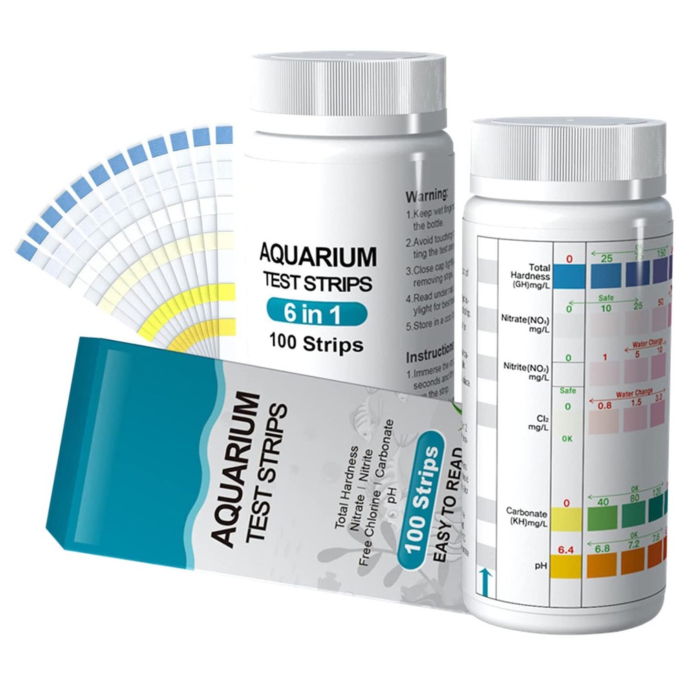 100Pcs Aquarium Test Strips Water Quality Test Strip Fish Tank Test Kit PH Test