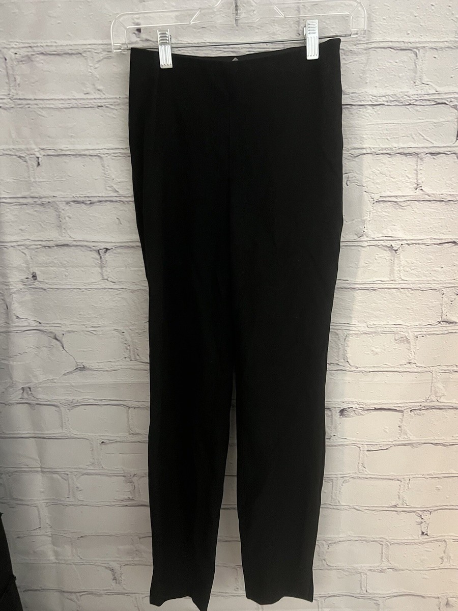 H&M Solid Black Ankle Pant Zip Side Entry Mid Rise STRETCH