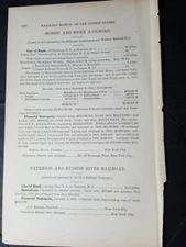 1876 original train report MORRIS & ESSEX RAILROAD Phillipsburg Denville  NJ 