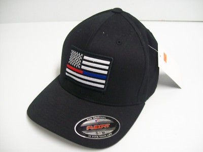 American Flag Flex Fit Red/Blue Thin Line Cap