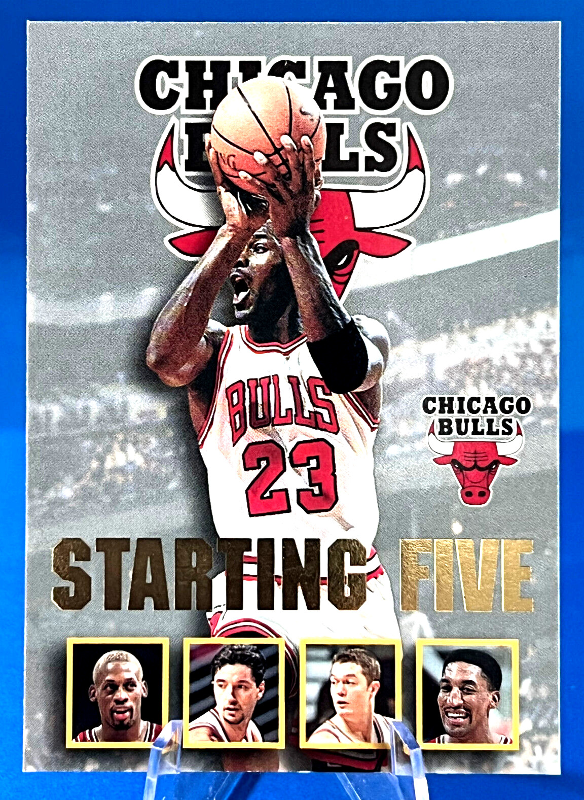 Michael Jordan 1996-97 NBA Hoops Starting Five Insert #4 of 29 HOF