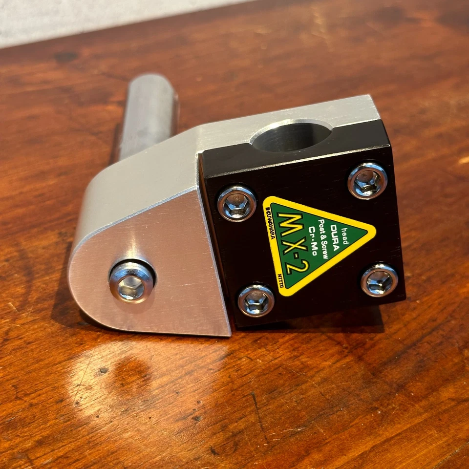 KUWAHARA - NITTO MX-2 - Vástago de pluma BMX tipo vintage 21,0 mm hecho en Japón - NEGRO Foto 2 de 4