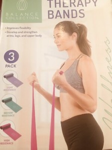 3 PACK of Therapy Bands - Resistance - Loop - Exercise - Rehab - Fitness - Band 