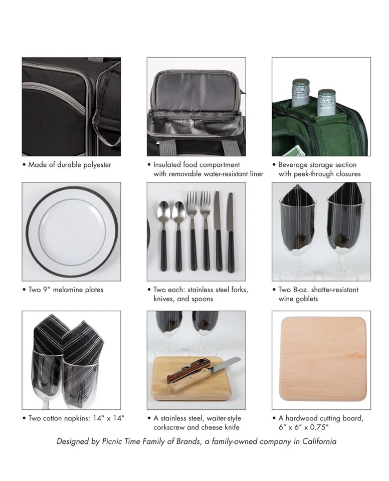 New York Giants Picnic Basket Picnic Time Cooler - Image 3 of 4