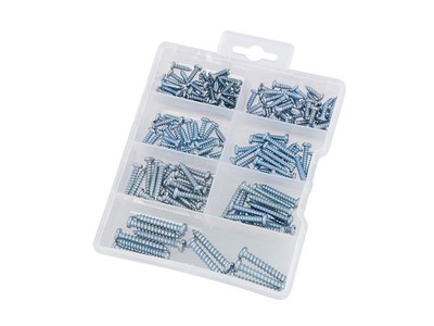 Phillips /& Slotted Head CT4100 175PC Sheet Metal Self Tapping Screw Assortment