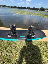 hyperlite state wakeboard 135cm boots and board combo. Boots are a 7-10.5