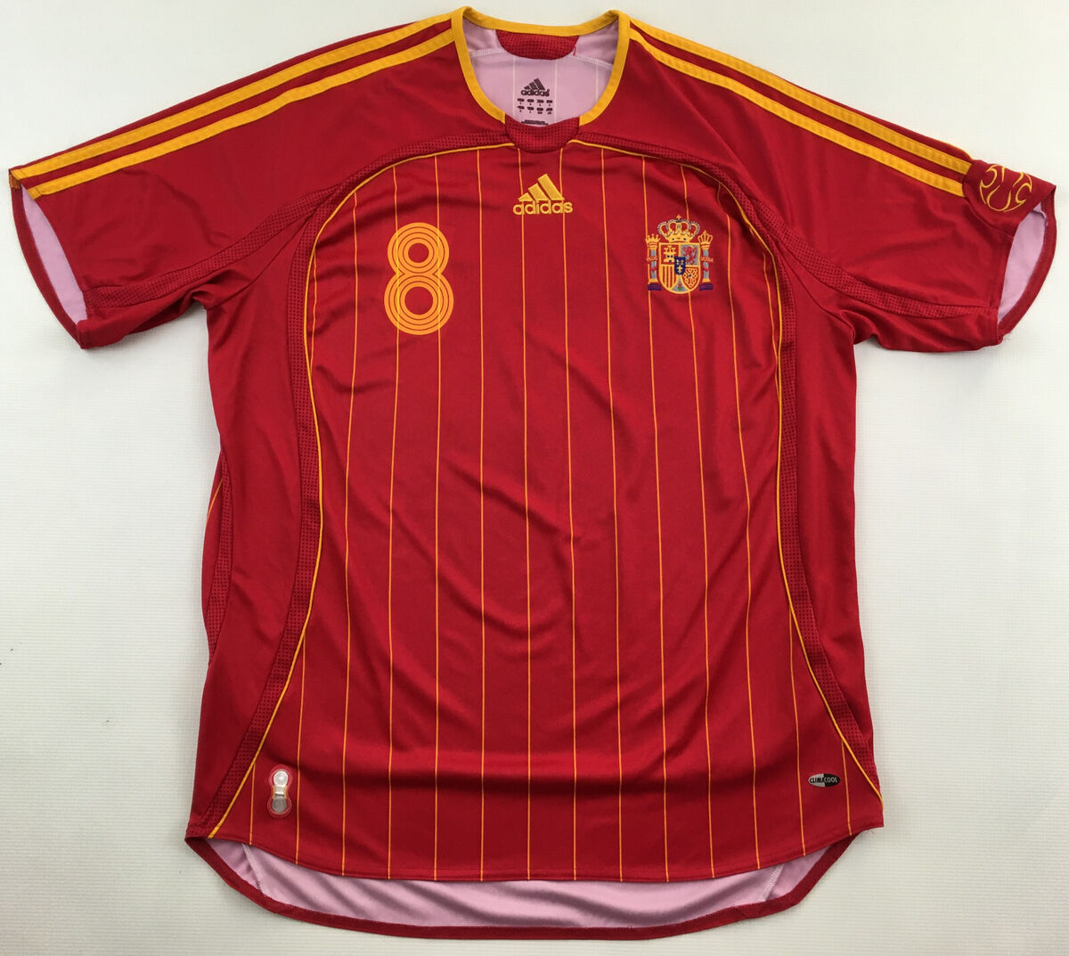 Spain España #8 Xavi World Cup 2006 home shirt Adidas jersey Spain España #8 Xavi World Cup 2006 home shirt Adidas jersey