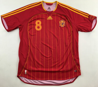 Spain España #8 Xavi World Cup 2006 home shirt Adidas jersey Spain España #8 Xavi World Cup 2006 home shirt Adidas jersey