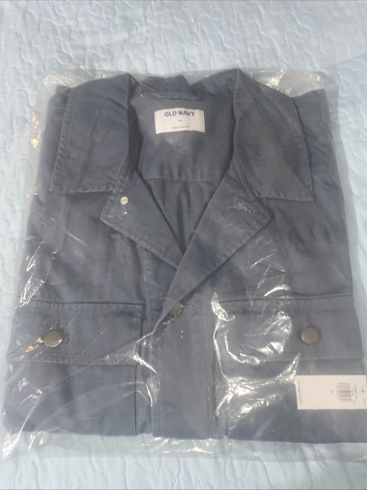 Old Navy Men’s  Size XL Men’s Utility Shacket Light Blue NWT