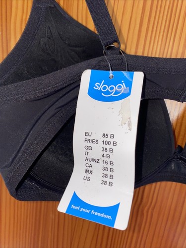 Reggiseno Sloggi ferretto coppa liscia taglia 38 B nuovo etichette nero - Foto 6 di 9
