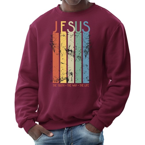 Mens Graphic Sweatshirt - the Truth the Way the Life - Picture 33 of 70