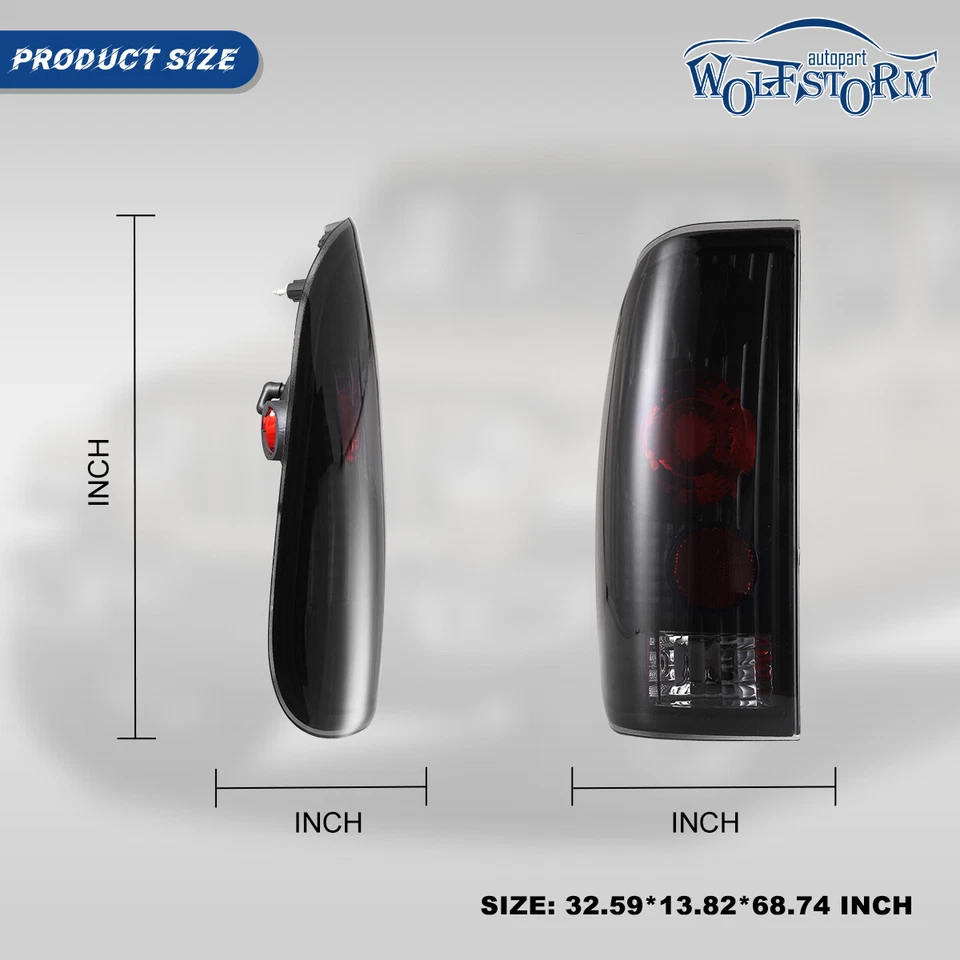 Par de luces traseras de humo para 97-03 Ford F150/99-07 F250 F350 Super Duty Foto 4 de 4