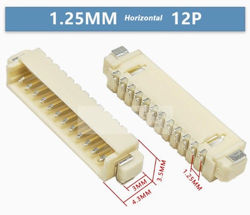 MX1.25MM Horizontal/Vertical SMD Sockets With/Without Cover 2P/3P/4P/5P/6P-16P - Picture 35 of 44