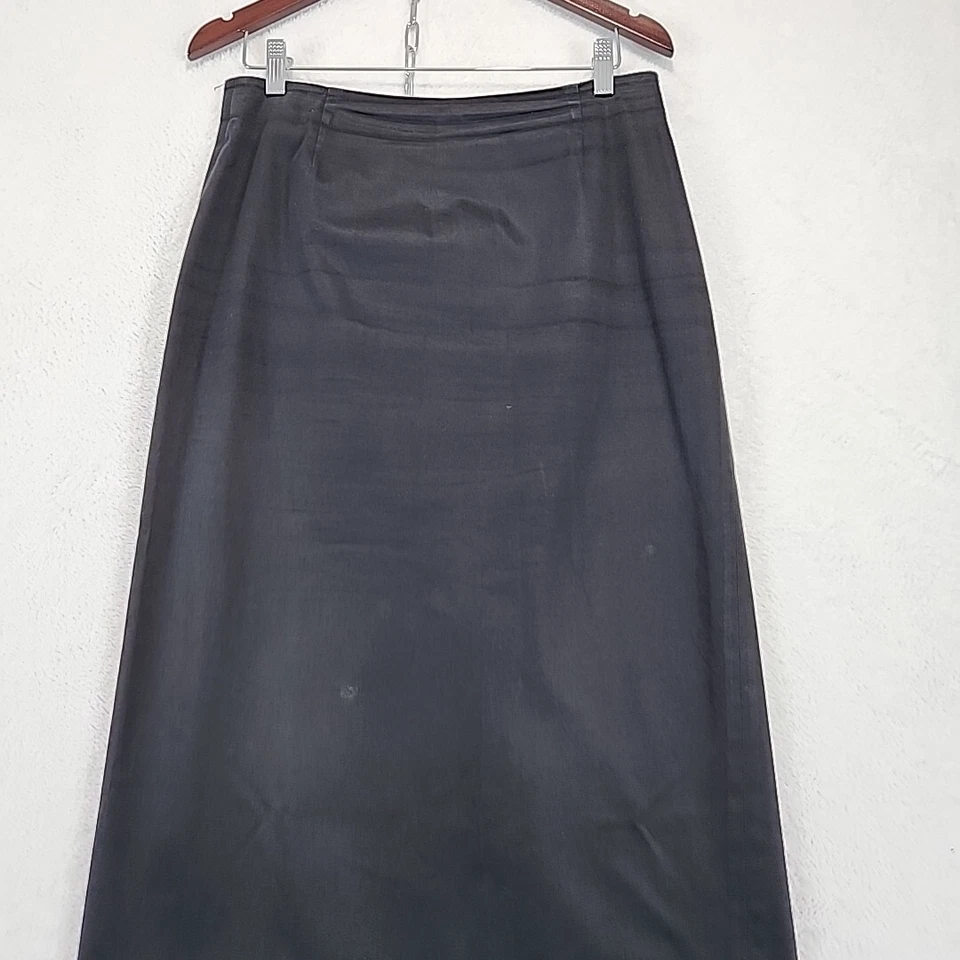 Falda lápiz larga negra vintage GAP Y2K para mujer talla 8 clásica diseñadora gótica boho Foto 3 de 4