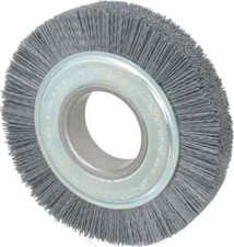 Weiler 97732 Wheel Brush: 6" Wheel Dia, Crimped 2" Hole, Nylon, 180 Grit